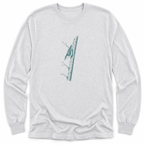 Nuthatch on Birch Long Sleeve Shirt