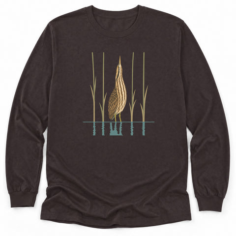 Bittern Frozen In Reeds Long Sleeve Shirt