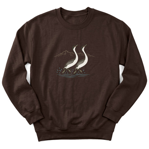 Grebes Running Crewneck Sweatshirt