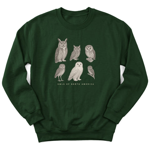 Owls of North America Crewneck Sweatshirt