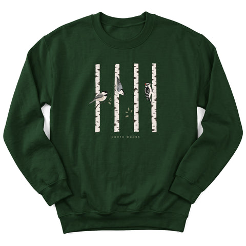 The North Woods Birds Crewneck Sweatshirt