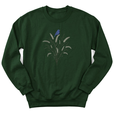 Bunting in Foxtail Grass Crewneck Sweatshirt