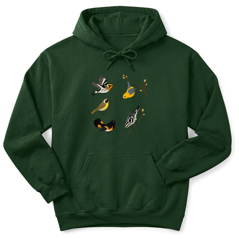 Five Warblers Hoodie