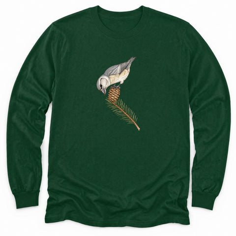 Crossbill and Cone Long Sleeve Shirt