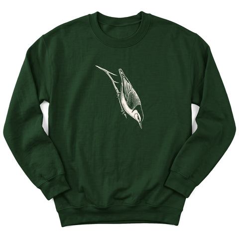 Nuthatch on a Bare Twig Crewneck Sweatshirt