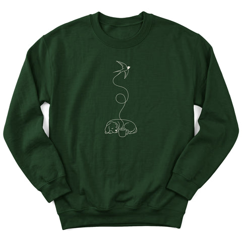 Pup, Swallow and Coffee Crewneck Sweatshirt