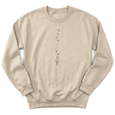 Cattail into Swallows Crewneck Sweatshirt