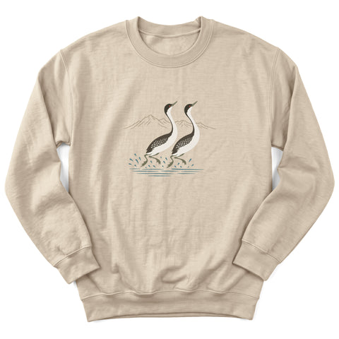 Grebes Running Crewneck Sweatshirt
