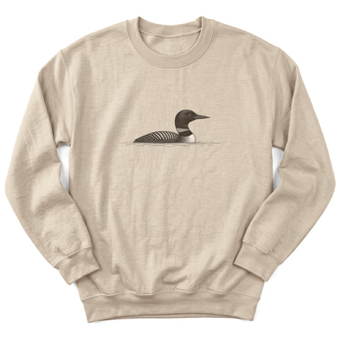 Loon on Quiet Water Crewneck Sweatshirt