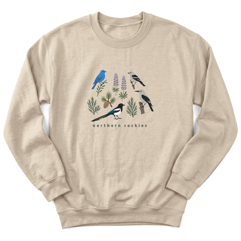 Northern Rockies Birds Crewneck Sweatshirt
