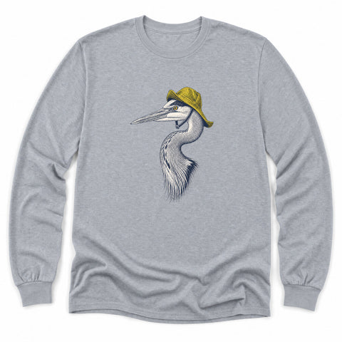 Heron in a Sou'wester Long Sleeve Shirt