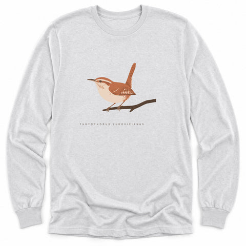 Carolina Wren Tail Up Long Sleeve Shirt