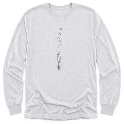 Cattail into Swallows Long Sleeve Shirt