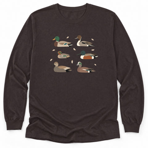 Six Dabbling Ducks Long Sleeve Shirt
