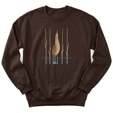 Bittern Frozen In Reeds Crewneck Sweatshirt