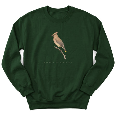 Sealing-Wax Waxwing Crewneck Sweatshirt