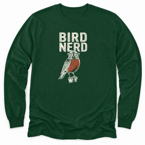 Bird Nerd Glasses Long Sleeve Shirt