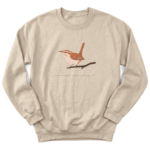 Carolina Wren Tail Up Crewneck Sweatshirt