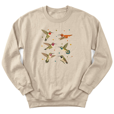 Six Hummingbirds Crewneck Sweatshirt