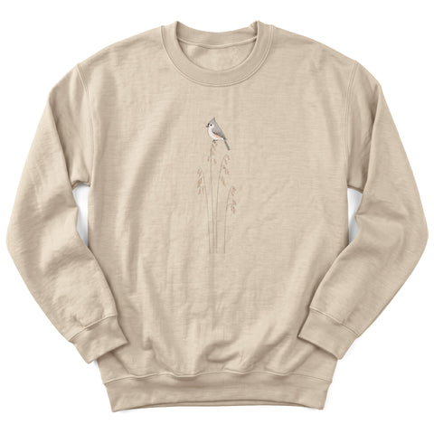 Titmouse in Oat Grass Crewneck Sweatshirt