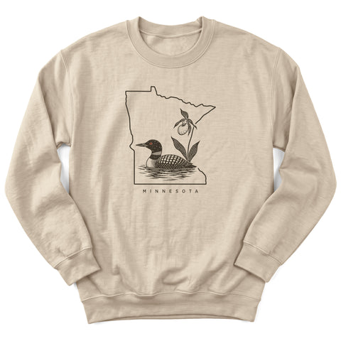 Minnesota Loon & Slipper Crewneck Sweatshirt