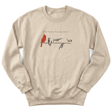 Bird Feeder Pecking Order Crewneck Sweatshirt