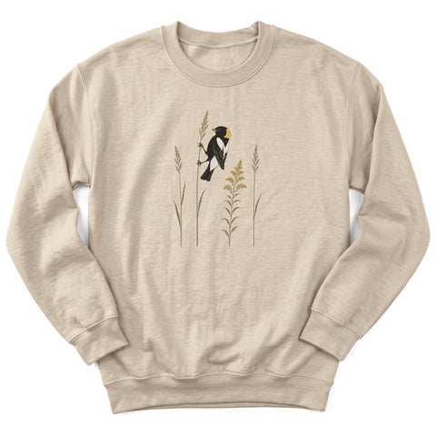 Bobolink In Timothy Grass Crewneck Sweatshirt