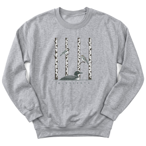 Minnesota Birch And Loon Crewneck Sweatshirt