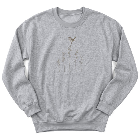 Hermit Thrush in Spicebush Crewneck Sweatshirt