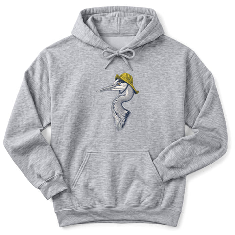 Heron in a Sou'wester Hoodie