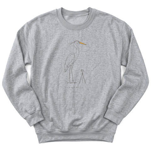 Heron Holds Still Crewneck Sweatshirt
