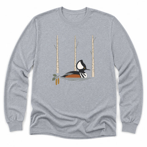 Merganser Beaver Pond Long Sleeve Shirt